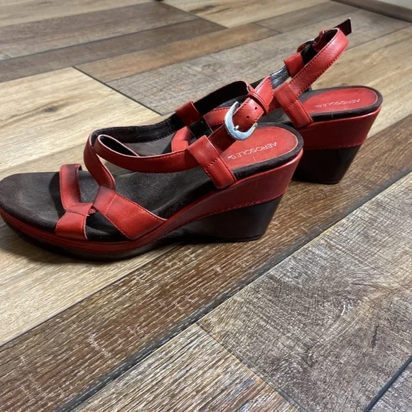 Aerosoles Hedge Maple Red Wedges Size 6.5 - Picture 6 of 12